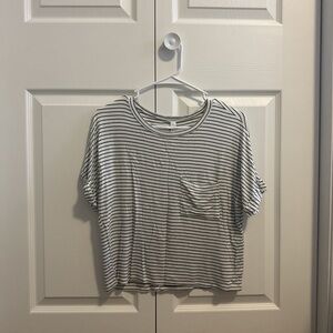 Striped Black and White Crop Top